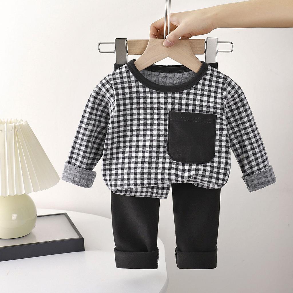 Children's Home Wear Set Autumn Boys' Pajamas Thermal Underwear Set Girls' Autumn Johns Children's Clothing