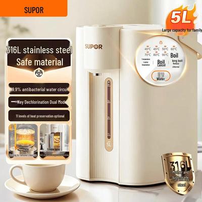 Dispensador Elétrico de Água Quente Supor 5L com Revestimento 316L Plugue CN (adaptador incluso)