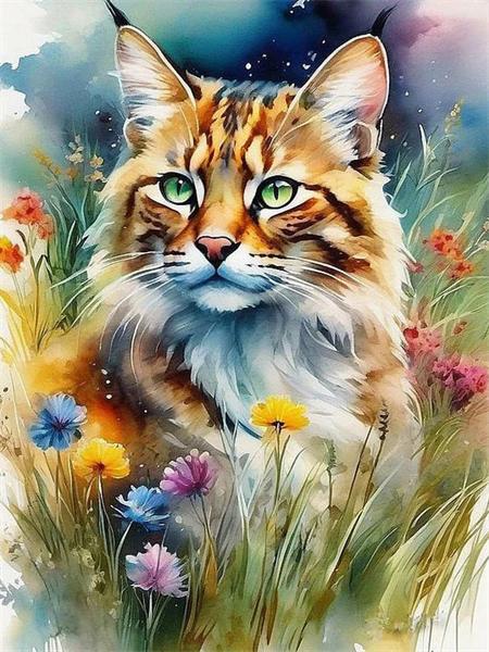 

5D Diy Алмазная картина Кошка Волк Полная квадратная/круглая мозаика Вышивка Животные Дерево Настенный декор Full Round 20x30CM