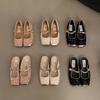 Sequined Gold Bag Head Half Slippers Women's Spring and Autumn Temperament Mary Jane Single Shoes Women's Shoes