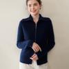 2025 Autumn Winter Women's Retro Cashmere Knit Cardigan - Long Sleeve, Loose Fit, Zipper, Versatile Outerwear.