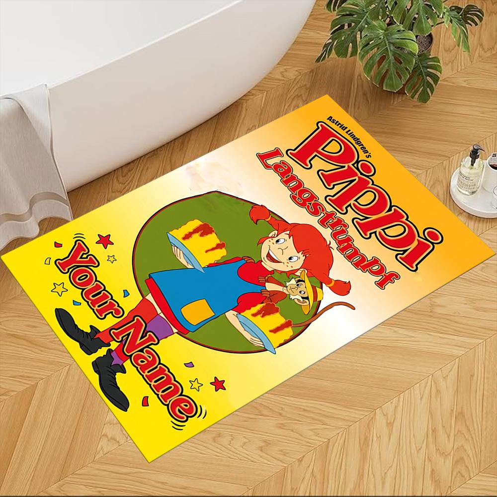 Pippi Customize Your Name Carpet Design for Dining Room Foyer Hallway Kitchen Anti-slip Rug Office home decor Wedding Party Gift