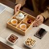 Changbaosen Square Wood Divided Serving Tray