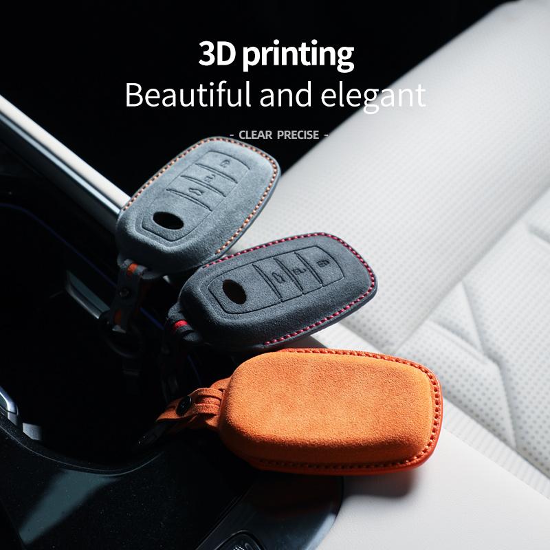 Made of Suede Key Fob Case for Toyota Camry Highlander OEM Car Accessories Bag