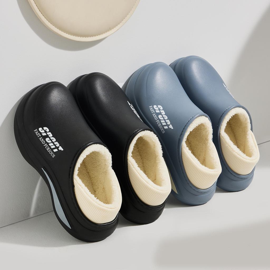 Waterproof Cotton Slippers Autumn and Winter 2025 New Outer Wear Thick-soled Non-slip Velvet Warm Casual Sports Cotton Shoes