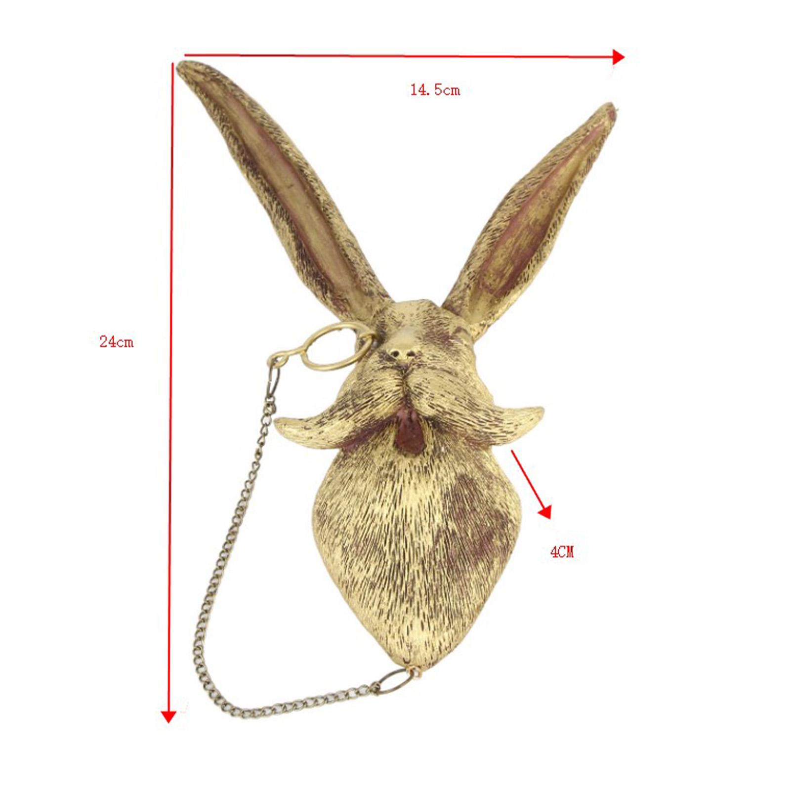 

1Pc Home Decor Waterproof Bronzed Resin Animal Hanging Sculpture Sunscreen Animal Head Wall Hanging Ornaments