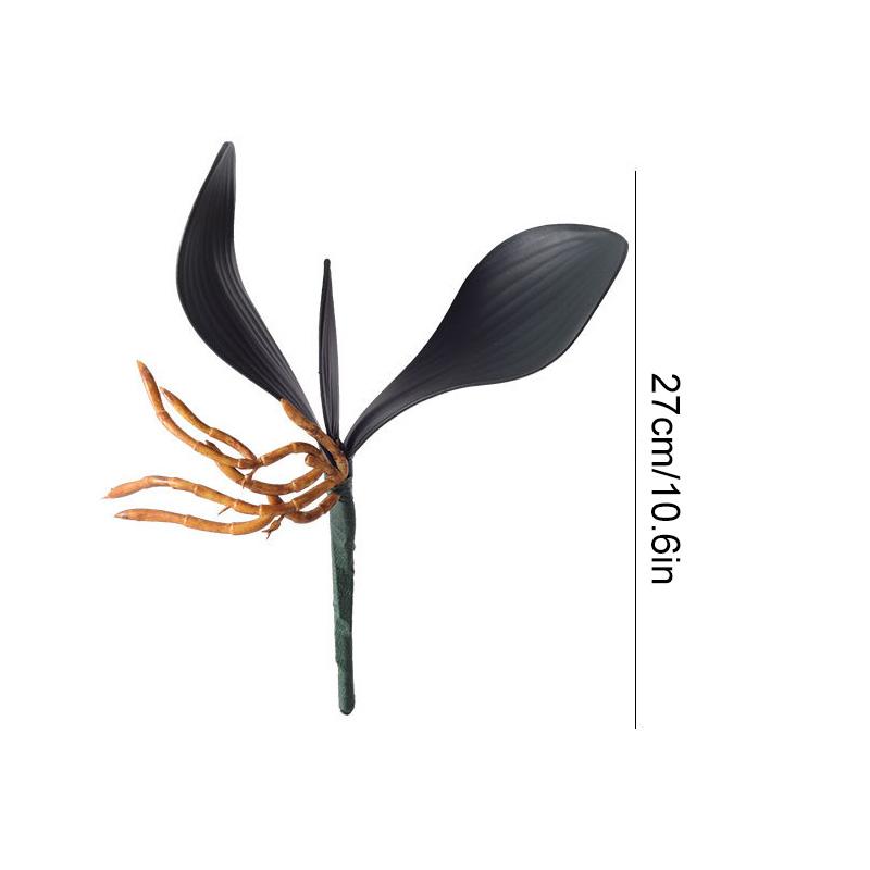 

1 шт. Искусственные растения Сделай сам ПУ цветы Лист фаленопсиса Черный Цветочная декорация Листья орхидеи Настоящее прикосновение