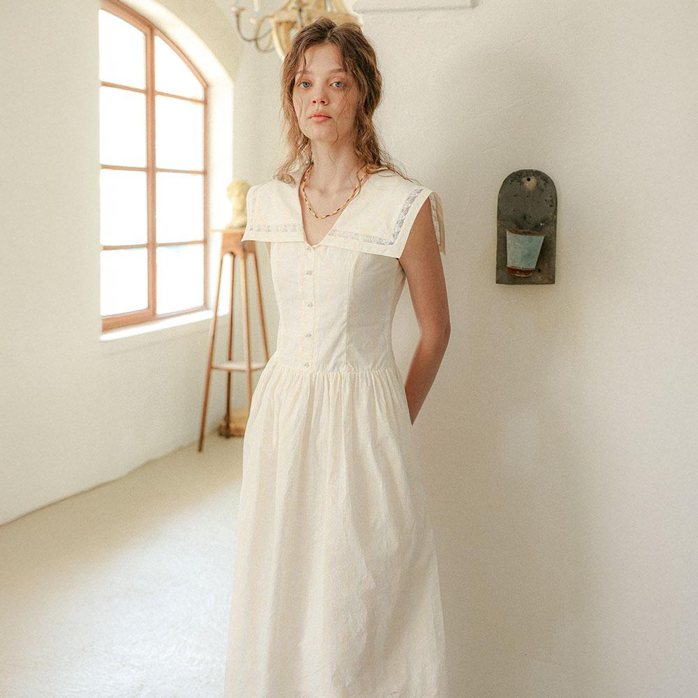 Peulaudeumali Pm_Jacquard Sailor Collar Midi Dress_2Color