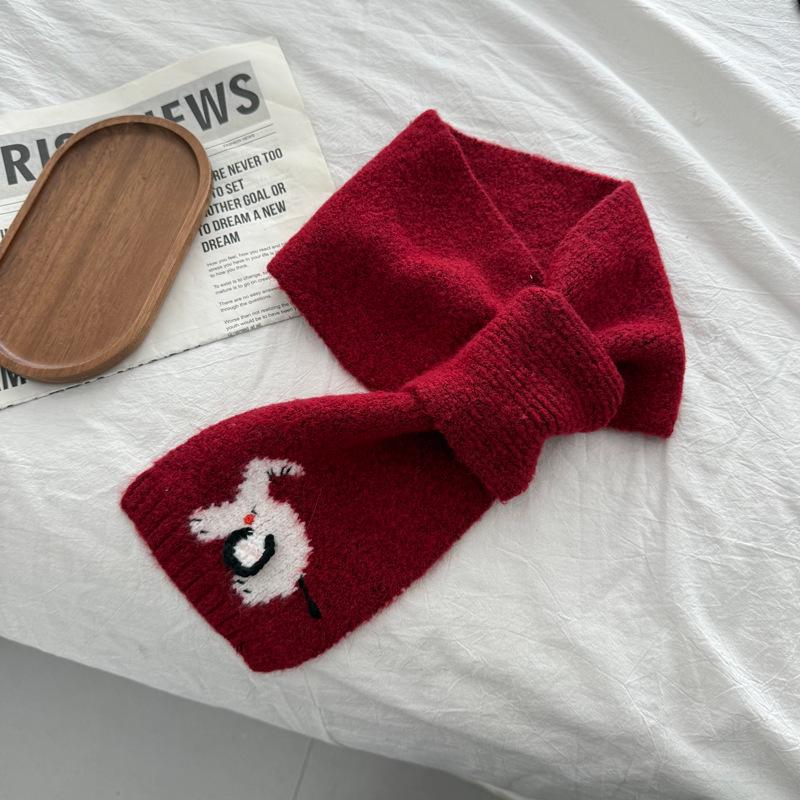 Herbst & Winter Trendiger Cartoon Strickschal: Niedlich, Warm, Vielseitiger koreanischer Stil für Frauen