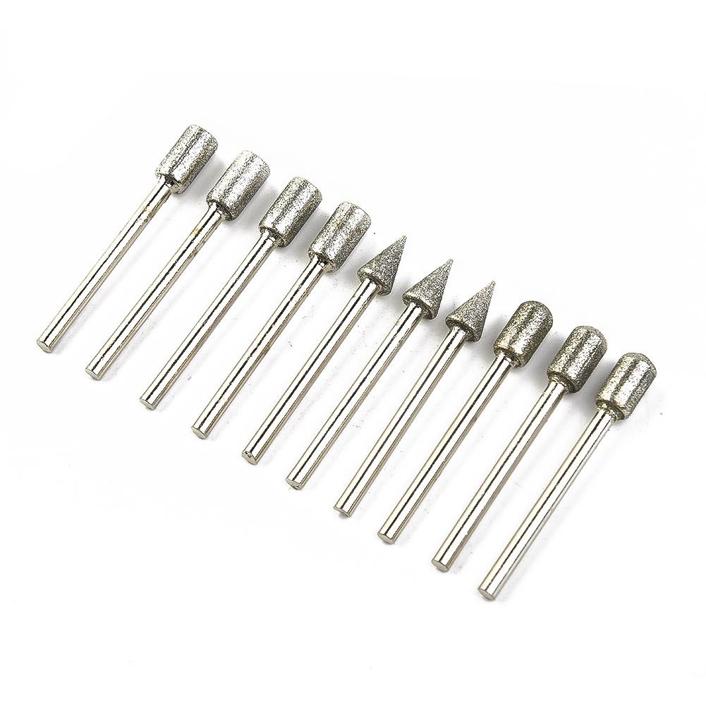 Glass Burr Drill Bits Metal Ceramics Tile 20pcs Rotary tools 3mm shank