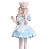 Cat sky blue maid outfit Japanese anime Alice girl maid cosplay maid dress princess dress