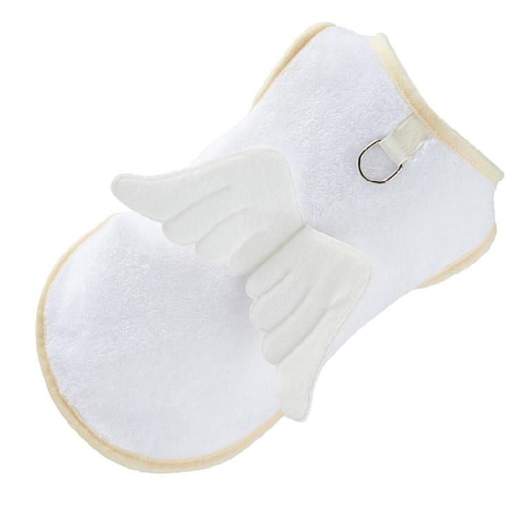 Hundeweste Frühling Flauschiger Stoff mit Cartoon-Flügel Pullover Mantel Kleidung Bekleidung