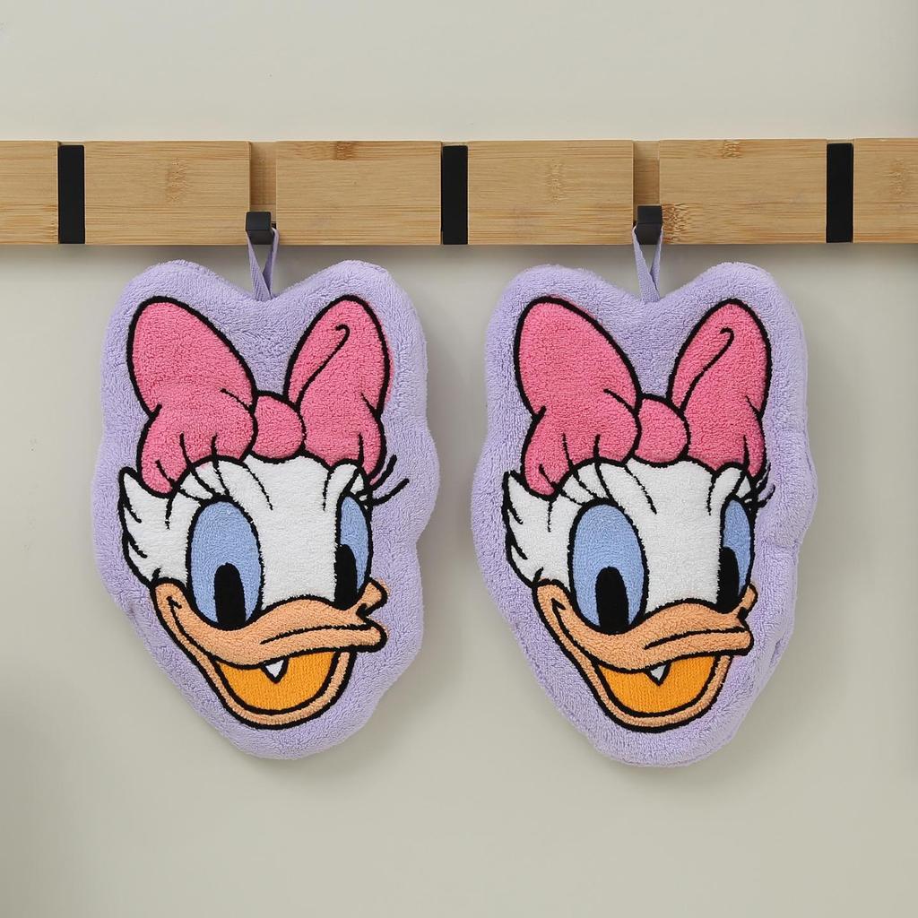 Cartoon Coral Fleece Hand Towel with Mickey, Minnie & Donald Designs - Absorbent, Quick-Drying for Kitchen Use