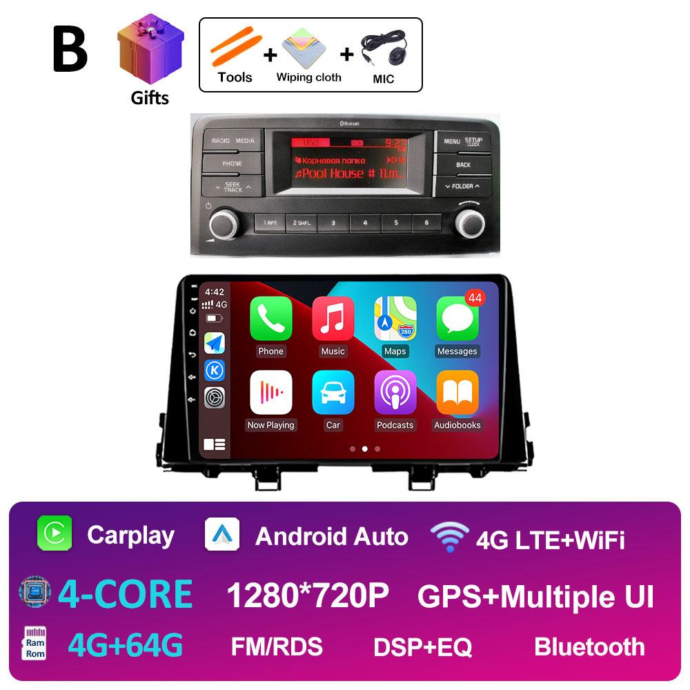 Android 14 DSP Stereo For KIA Morning 3 picanto 2017 2018 2019 2020 Intelligent System Bluetooth Cooling fan Auto Tools No 2 din