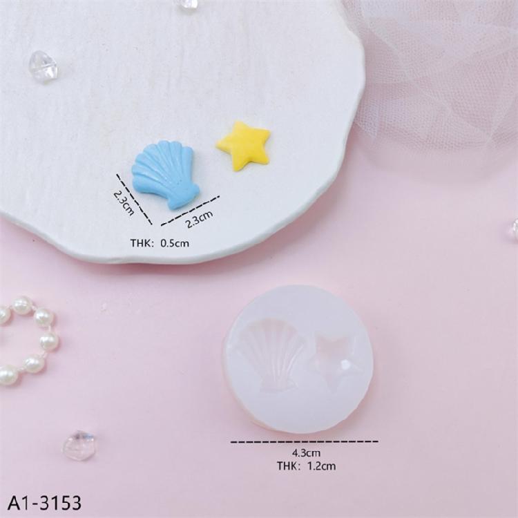 Multipurpose Silicone Craft Mold with Starfish Shell Design Perfect for Candle Soap Resin Art Craft Enthusiasts