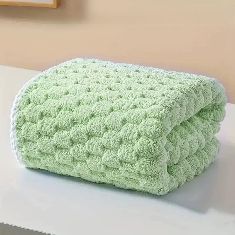 1PCS Adult Super Absorbent Ultra-fine Fiber Towel, Quick Drying Texture Towel, Soft Home Thickened Coral Velvet Bath Towel