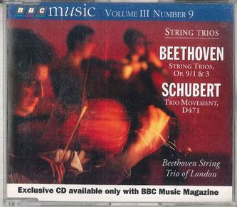 

CD BEETHOVEN SCHUBERT BEETHOVEN ST String Trios String Trios Op. 91 BBC28D BBC MUSIC MAGAZ 1995 US Classical Used
