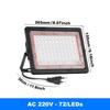 Led Floodlight Outdoor IP66 Waterproof 72 120LEDS LED Flood Light Spotlight LED Reflector Stage Lamp Floodlight Street Lamp