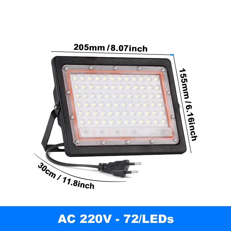 Led Floodlight Outdoor IP66 Waterproof 72 120LEDS LED Flood Light Spotlight LED Reflector Stage Lamp Floodlight Street Lamp