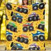 Truck Theme Printed Blanket - Perfect for Couch, Bed, Travel & Outdoor Use | Machine Washable, Cozy & Durable.