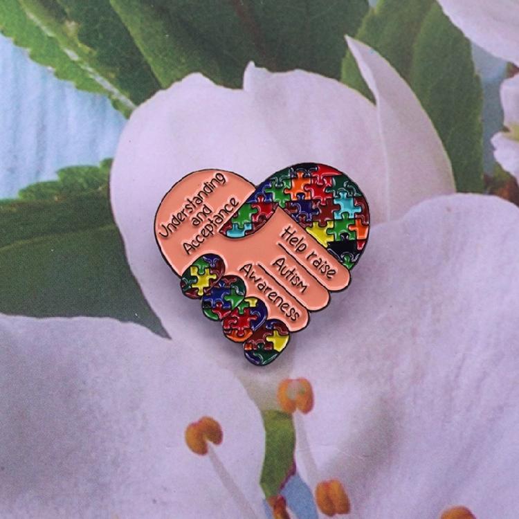 Puzzle Enamel Lapel Pin Autism Support Gifts Autistic Pride Earrings Jewelry