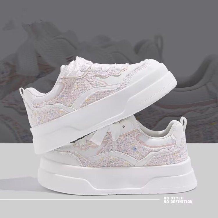 

Летние парусиновые кеды высокого класса, маленькие белые туфли, женская обувь 2025, весна, новые легкие, с мягкой подошвой, универсальные, повседневные, спортивные туфли 40 розовый