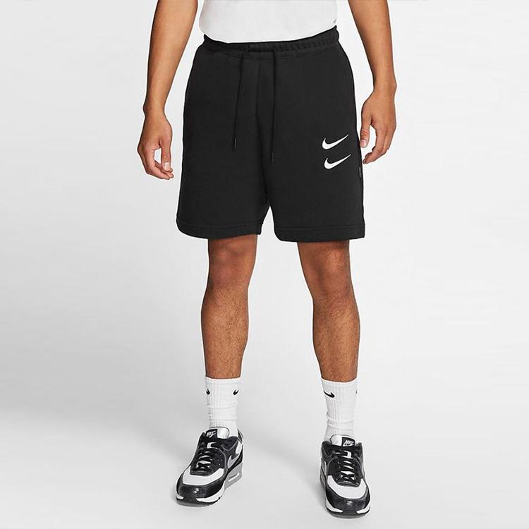 Nike Swoosh French Terry Casual Sports Shorts Men Black DB4958-010