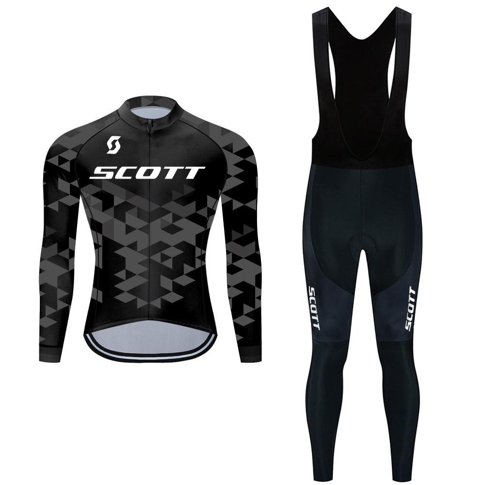2026 Autumn Breathable Cycling Suit Autumn and Winter Cycling Suit Long Sleeve Strap Suit Mountain Road Bike