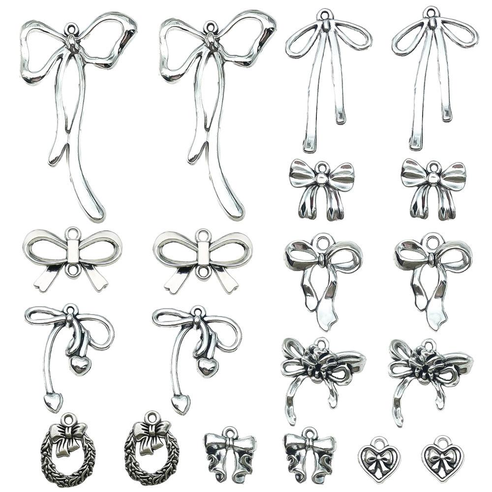 Hängender Vergoldeter Farbechthaltender Diy Schleife Hohl Anhänger Anhänger, Legierung Halskette, Armband, Ohrringe, Handgefertigter Schmuckzubehör
