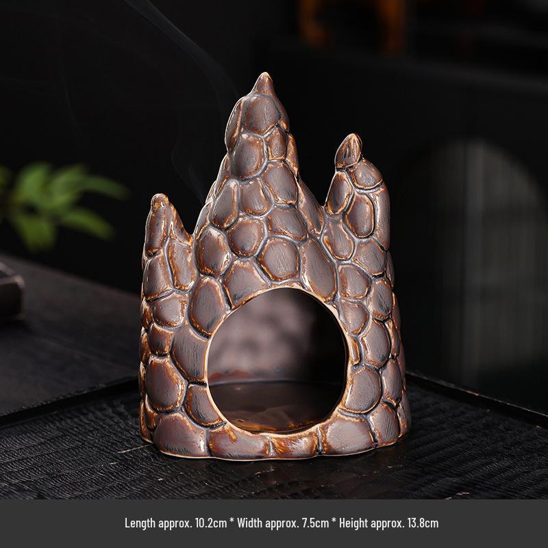 Creative Ceramic Incense Burner: Palo Santo Holder & Sage Burning Stove for Desktop Atmosphere and Decorative Display