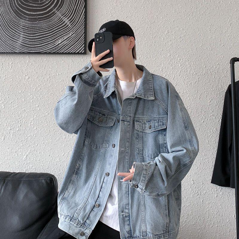 Versatile Spring & Autumn Men's Denim Jacket - Trendy Hong Kong Style