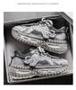 Spring Men's Breathable Mesh Sports Shoes - Trendy Versatile Thick Sole Dad Sneakers