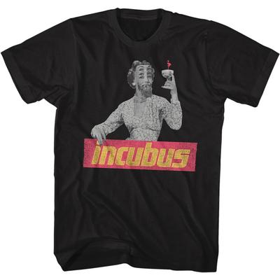 Incubus Band Adult T-Shirt LOGO COKTAIL Alt Rock Metal Concert Black Cotton Unisex T-Shirt