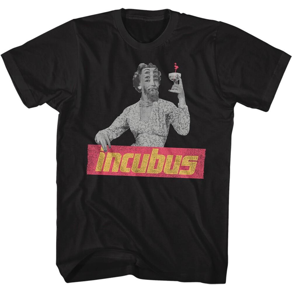Incubus Band Adult T-Shirt LOGO COKTAIL Alt Rock Metal Concert Black Cotton Unisex T-Shirt S