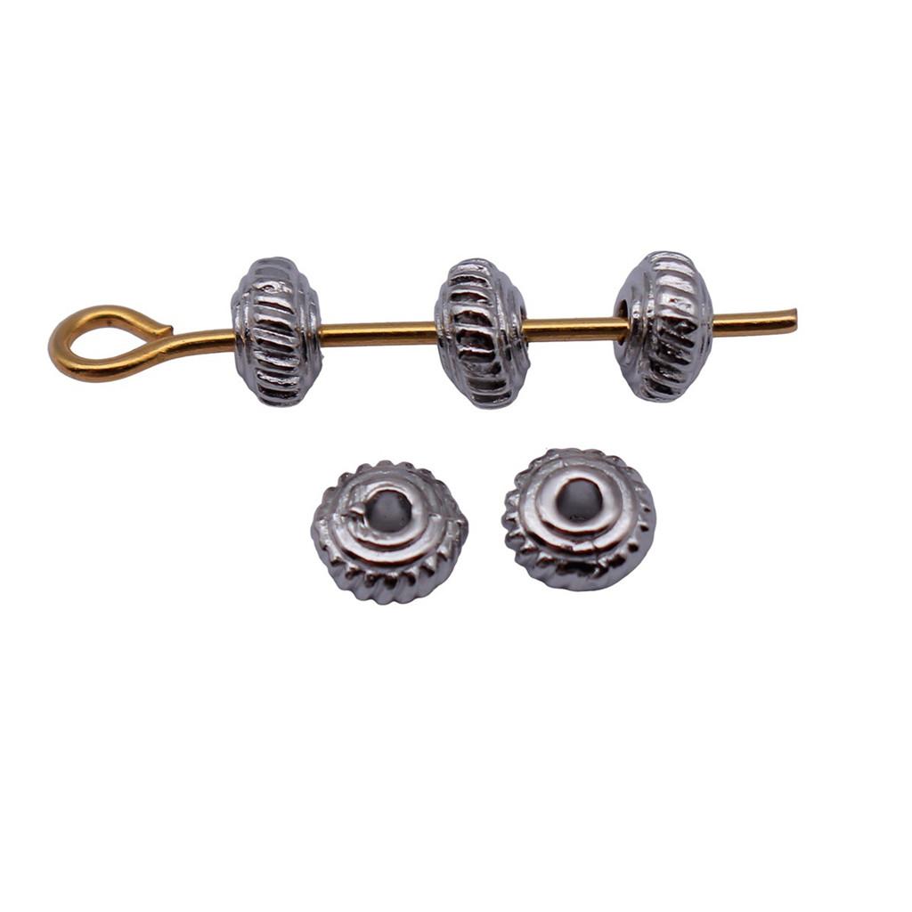 Multi Color Flower Edge Spacer Beads Metal Charms For Jewelry Making Accessories