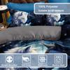 Wolf Pattern Duvet Cover Set-Animal Print Breathable All-Season Zipper Closure, Woven Sanded Polyester Fabric, Digital Printing