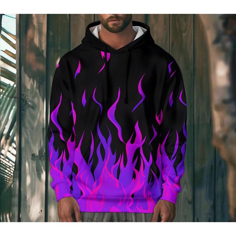 Herbst-Hoodies Mode Flamme 3D-Druck Herren Damen Streetwear Kapuzenpullover Pullover Oversized Harajuku Jacke Unisex Kleidung