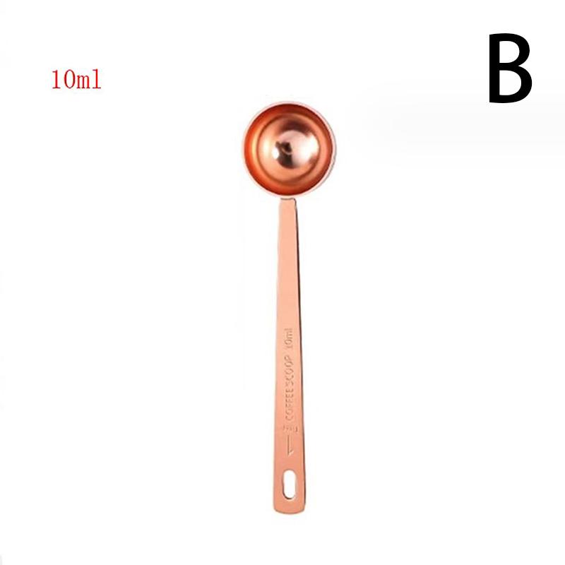 Messlöffel aus Edelstahl, runder Kopf, langer Griff, Messschaufel für trockene und flüssige Anwendungen, Küchen- und Backwerkzeuge