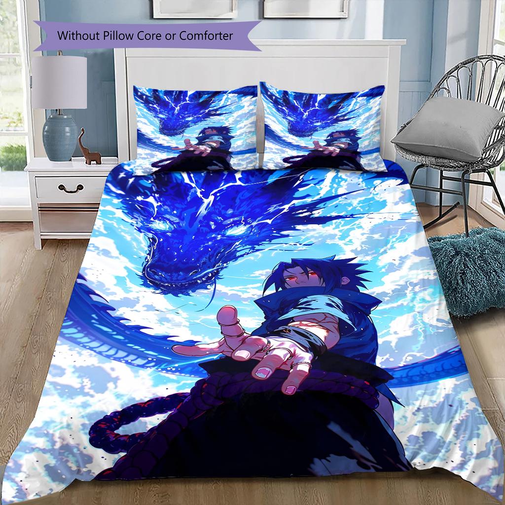 Cartoon Pattern Bedding Quilt Set Quilt Cover Pillowcase Home Decoration Birthday Gift (1 * Duvet Cover + 2 * Pillowcase, Without Core)