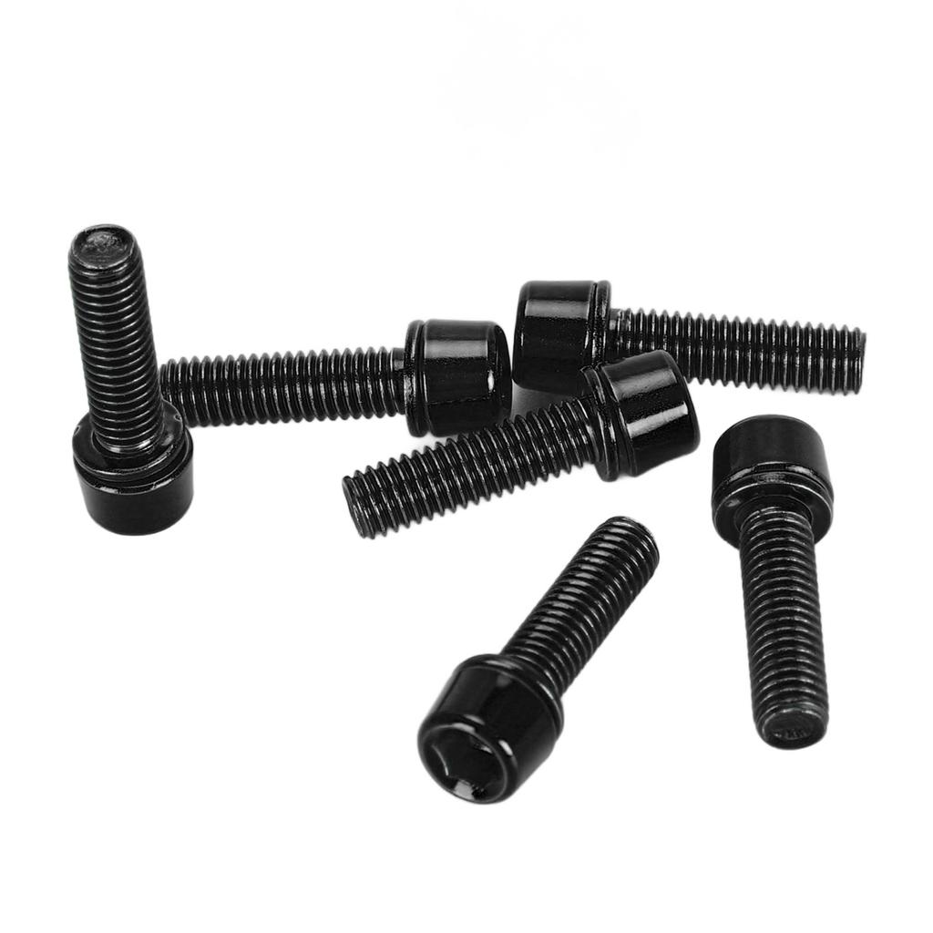 6pcs Bicycle Stem Screws Professional M5x18mm Aluminum Alloy Bike Handlebar Stem Screws for