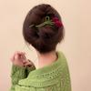 Pearl Korean Style Headwear Red Velvet Hair Claw Flocking Tulip Hair Clip Female Hair Accessories