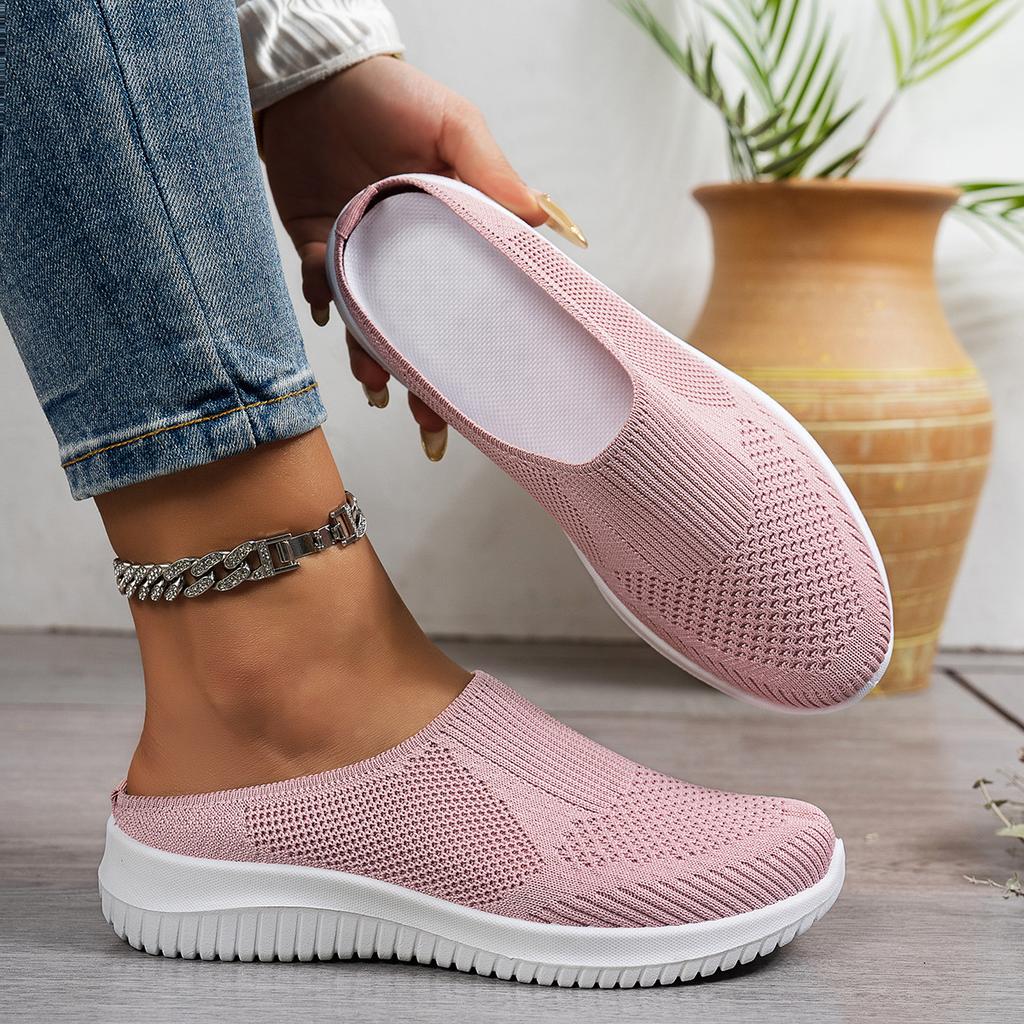 Shoes autumn new large size half slippers breathable and lightweight casual shoes