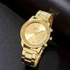 Stainless Steel Strap Quartz Wristwatch Rhinestone Accent Stainless Steel Watch  For Girls