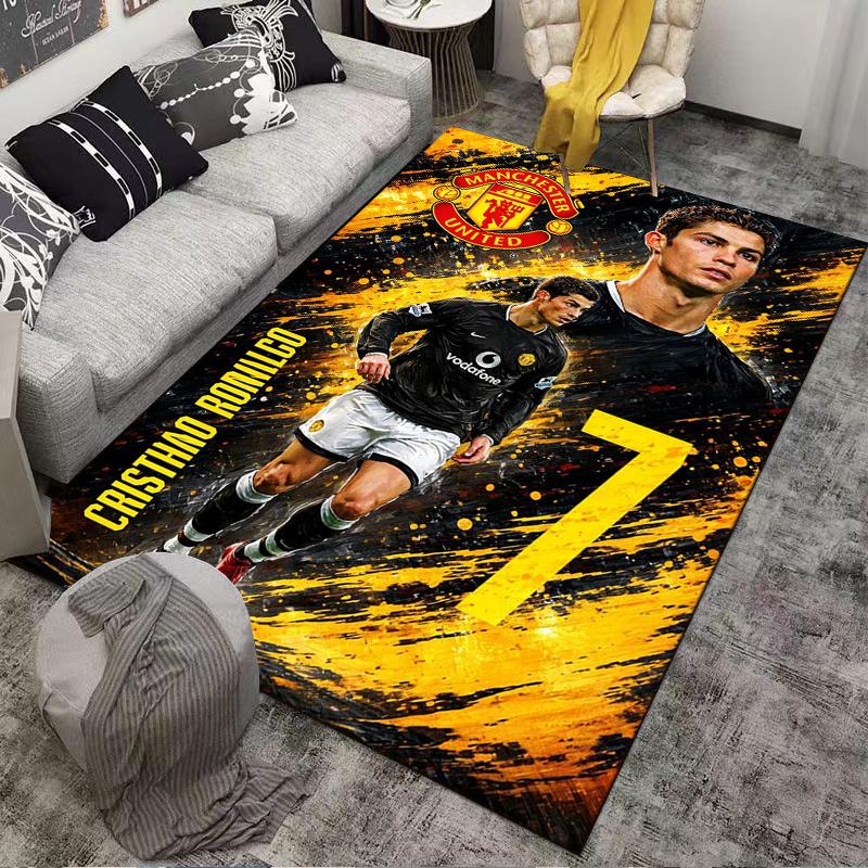 Manchester United Ronaldo carpet Non-slip rug suitable for living room and bedroom sofas