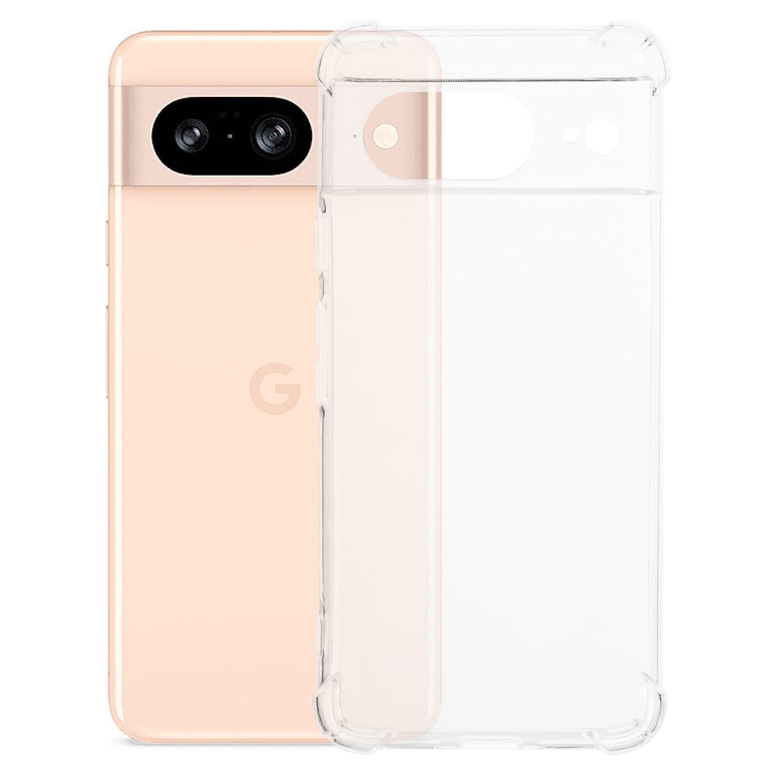 

For Google Pixel 8 Clear Case Soft TPU Four Corner Anti-drop Phone Cover A