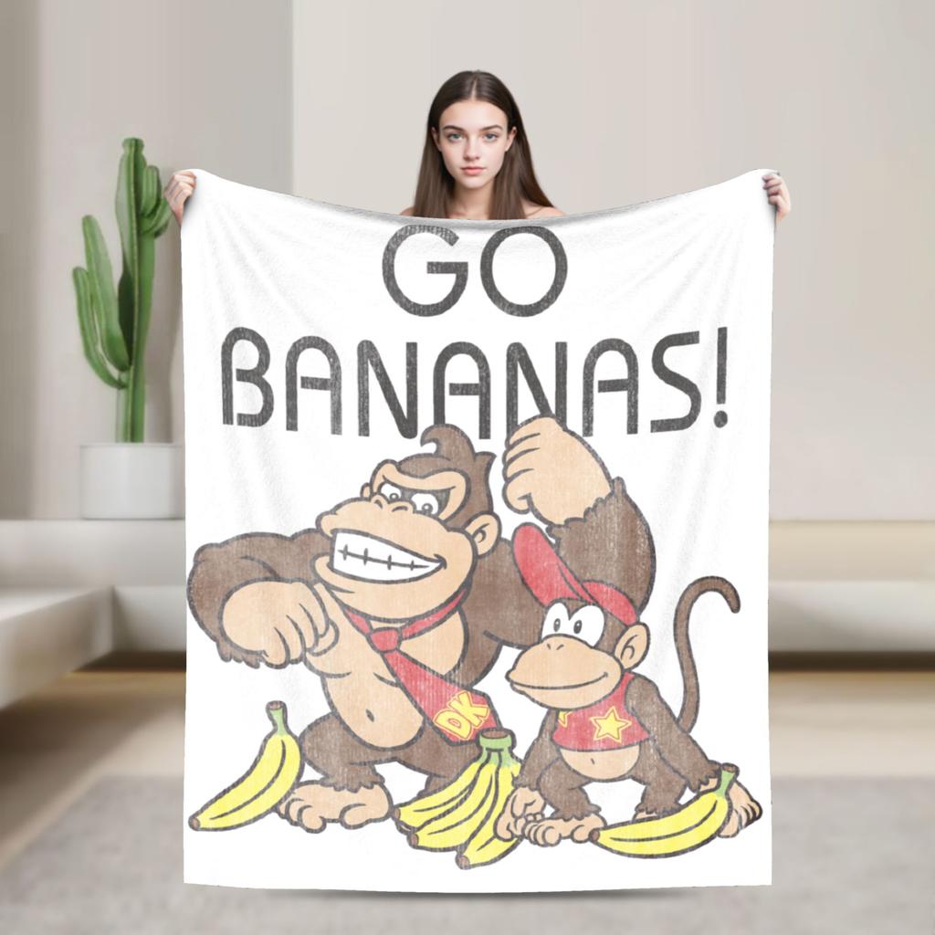 Donkey Kong Spiel Decken Flanell Super Warme Überwurfdecke für Bettdecke Sommer