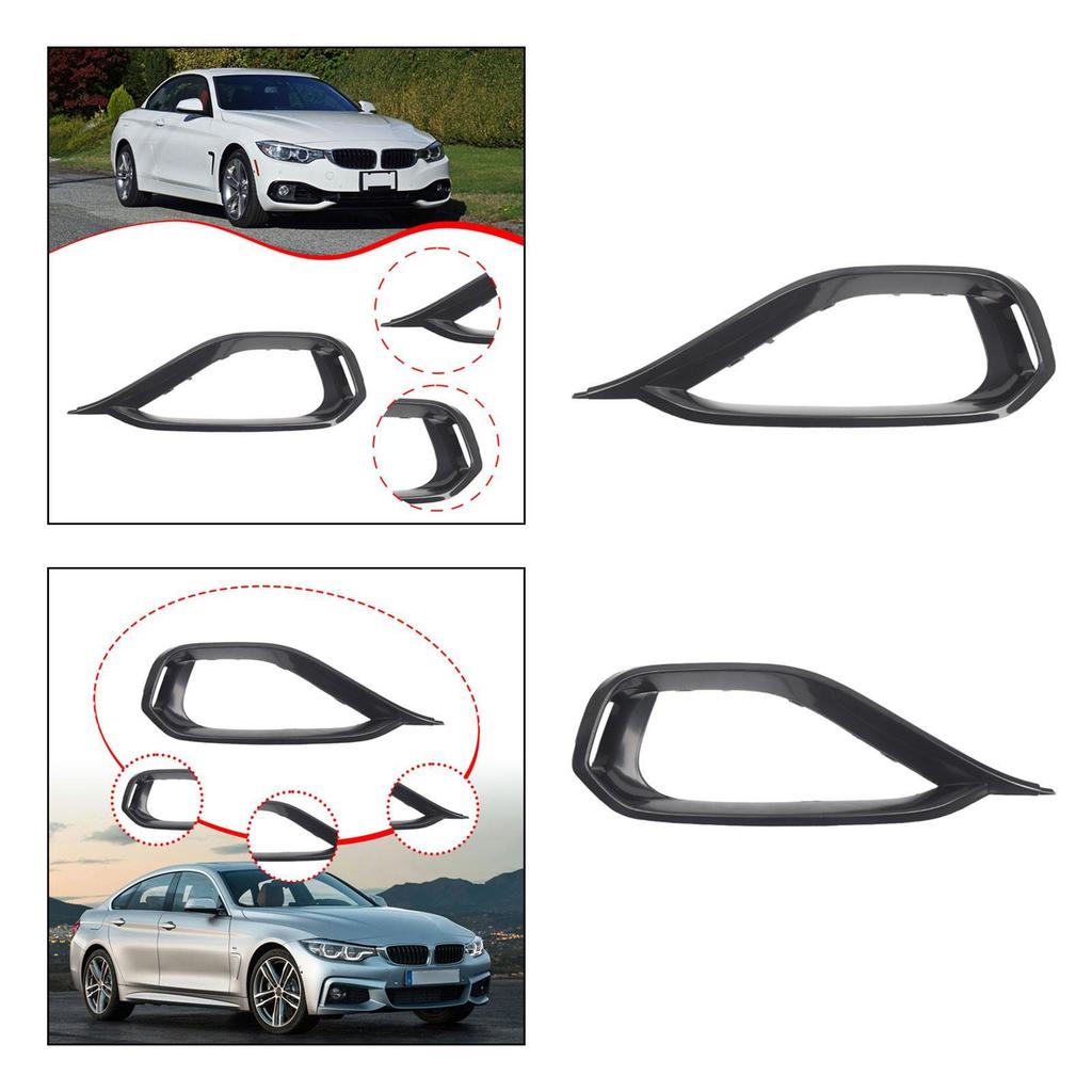 Fog Light Grilles Accessories Easy Installation Directly Replace Light Covers for BMW 4 Series 430i 2014-2020 435i 440i