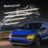 2pcs White Turn Signal Yellow Flexible DRL LED Strip Car Daytime Running Light  Flowing Day Light