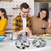 Divided Food Steamer Tray Compartmentalized Steaming Tray Ergonomic Handle Anti-Scald Steamer Pot For Efficient Safe Cooking