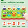 Pop-Up Animal Button Toy for Kids - Montessori Early Educational Cognitive Toy · Motor Skills Training · Ideal Learning Toy for Children